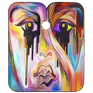 Kapper Cape Doek Meisje Gezicht Art Schilderen Haar Snijden Jurk Vlekbestendig Kappers Verstelbare Kappers Jurk Voor Haar Knippen Kapper Familie