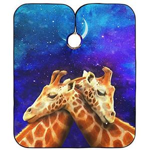 Kappers Schort Mooie Paar Giraffe Haar Snijden Cape Waterdichte Salon Cape Verstelbare Haar Snijden Schort Voor Haar Snijden Kinderen Kapsel