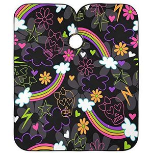 Kapsel Schort Jurk Girly Punk Schedels Kapper Cape Doek Gepersonaliseerde Haar Snijden Schort Vlekbestendig Kappers Salon Cape Voor Kapsel Vrouwen Kleuren