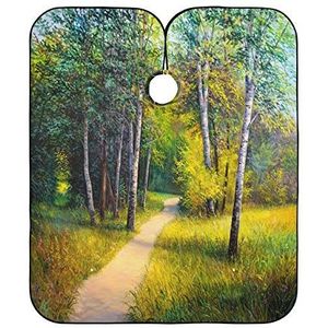 Kappers Jurk Schilderen Boom Landschap Kappers Cape Vlekbestendig Kappers Schort Professionele Kapsel Schort Jurk Voor Styling Kapsel Familie