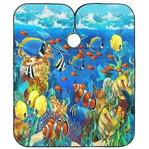 Haarsnijcape, zeevis, salon, kappercape, antistatische kapperscape, professionele kapperskap, voor haarstyling, kindersalon