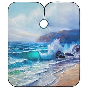 Kappers Jurk Tropische Oceaan Schilderen Kappers Jurk Verstelbare Kappers Schort Waterdichte Kapper Cape Voor Kapper Kleuren Mannen