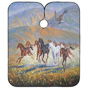 Kapper Schort Running Paarden Haar Snijden Schort Verstelbare Haar Snijden Cape Waterdichte Kapper Jurk Voor Styling Kapper Mannen