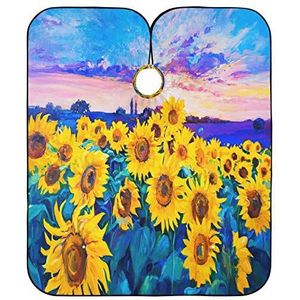 Kappers Jurk Schilderen Zonnebloem Kapper Schort Cape Professionele Kappers Cape Verstelbare Haar Snijden Schort Voor Kinderen Kappers Kapper Kapper