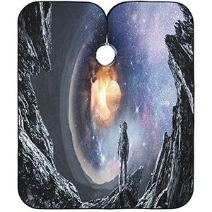 Kapsel Schort Jurk Ruimte Astronaut Kapsel Cape Gepersonaliseerde Kappers Schort Anti-Statische Kappers Cape Voor Styling Kapsel Snijden