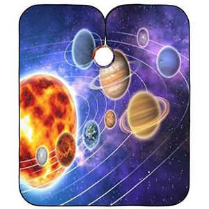 Kapper Cape Doek Zonnestelsel Planeten Haar Snijden Schort Waterdichte Kappers Jurk Unisex Kappers Jurk Voor Styling Kleuren Kappers