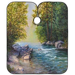 Kapper Cape Doek Zomer Boom Schilderen Kappers Schort Waterdichte Salon Cape Unisex Kapsel Cape Voor Kapsel Kids Kapper