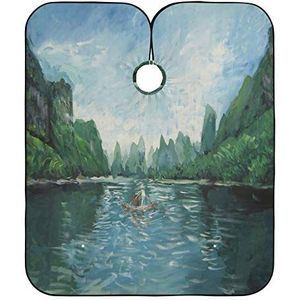 Salon Cape Canyon Landschap Haar Snijden Schort Unisex Kappers Toga Waterdichte Kappers Voor Mannen Vrouwen Kapsel