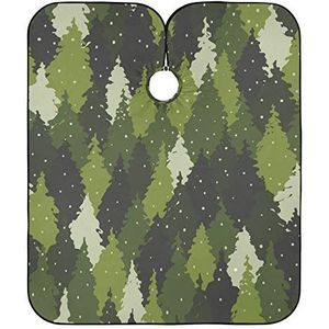 Haar Snijden Schort Boom Landschap Camouflage Kapsel Schort Jurk Anti-Statische Kapper Schort Gepersonaliseerde Kapper Cape Doek Voor Styling Kinderen Mannen