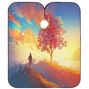 Kapper Jurk Alleen Boom Schilderen Kappers Cape Waterdichte Kappers Jurk Unisex Kappers Voor Kids Salon Kapsel