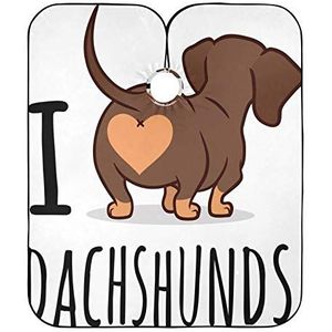 Kapperscape Leuke Teckelhond Salon Kappers Cape Verstelbare Haarknipschort Polyester Kapperscape Voor Haarknippen Haarstyling