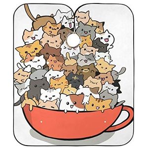 Kapper Schort Leuke Katten Haar Snijden Jurk Verstelbare Kapper Jurk Anti-Statische Kapsel Schort Jurk Voor Kinderen Kappers Snijden