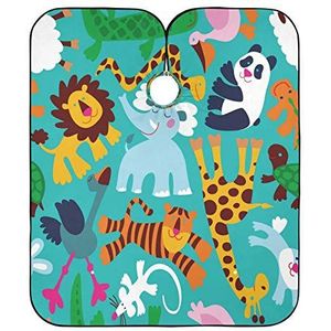 Kapper Cape Grappige Dieren Schort Unisex Kappers Schort Verstelbare Volledige Lengte Cape Voor Haar Snijden Kids Styling