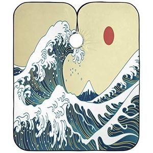 Kapper Jurk Grote Aziatische Ocean Wave Kapper Kapper Cape Verstelbare Kappers Jurk Unisex Kappers Cape Voor Kinderen Mannen Vrouwen