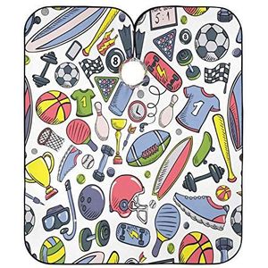 Styling Capes Cartoon Sport Ymbolen Kappers Jurk Waterdichte Kappers Jurk Unisex Kappers Cape Voor Salon Kappers Kappers