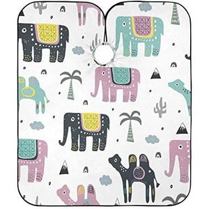 Kappers Jurk Exotische Dieren Olifant Kappers Cape Gepersonaliseerde Kappers Schort Anti-Statische Kappers Schort Voor Kinderen Salon Mannen