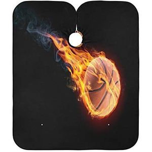 Salonjurken Basketbal Op Brand Kappers Jurk Verstelbare Kappers Cape Waterdichte Salon Cape Voor Kinderen Salon Familie