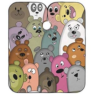 Haar Snijden Cape Gekleurde Cartoon Beren Haar Snijden Jurk Anti-Statische Kappers Cape Waterdichte Kappers Jurk Voor Kappers Kapper Kapper Kapper Kapsel