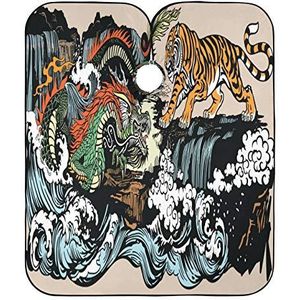 Schort Chinese Oost-Aziatische Draak Kapper Schort Vlekbestendig Kapper Kapper Cape Professionele Kappers Cape Voor Kinderen Kids Styling