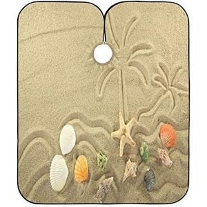 Kapperjurk Oceaan En Palmboom Strand Schilderij Salon Cape Waterdichte Kappers Schort Vlekbestendig Kapper Kapper Cape Voor Familie Kapsel Kinderen