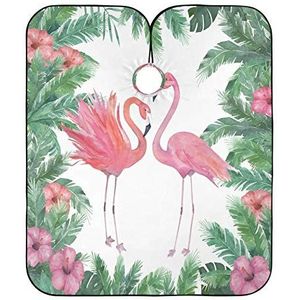 Kappers Jurk Tropische Palm Boom Flamingo Haar Snijden Cape Professionele Kapper Kapper Cape Verstelbare Kappers Voor Mannen Kapper Styling