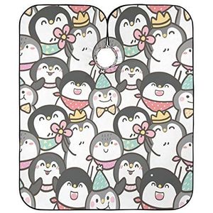 Kapsel Cape Leuke Cartoon Pinguïn Schort Anti-Statische Kapper Schort Waterdichte Salon Cape Voor Kleuren Kapper Snijden