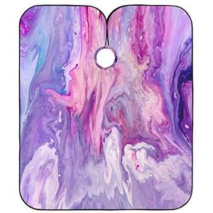 Haar Snijden Cape Paars Marmer Patroon Kapper Kapsel Cape Vlekbestendig Styling Capes Anti-Statische Haar Snijden Jurk Voor Styling Mannen Kapper