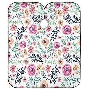 Styling Capes Roze Geel Bloemen Haar Snijden Cape Anti-Statische Kapsel Schort Jurk Verstelbare Haar Snijden Schort Voor Salon Haar Snijden Kappers