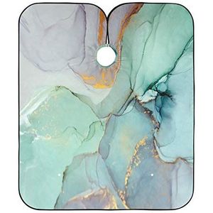 Salon Cape Groene Marmeren Textuur Schort Waterdichte Volledige Lengte Cape Unisex Kapper Jurk Voor Kapper Haar Snijden Familie