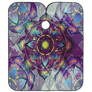 Kapper Kapsel Cape Lila Blauw Mandala Salon Cape Anti-Statische Schort Vlekbestendige Kapper Jurk Voor Kinderen Kleuren Snijden