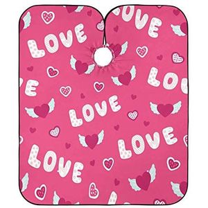 Kapsel Cape Harten Met Vleugel Liefde's Day Haar Snijden Jurk Unisex Kappers Schort Vlekbestendig Kappers Salon Cape Voor Kapper Styling Kapper