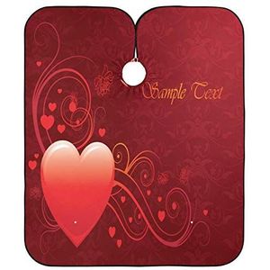 Kapper Schort Vintage Hart Liefde Dag Haar Snijden Cape Waterdichte Kappers Jurk Unisex Haar Snijden Schort Voor Kinderen Mannen Familie