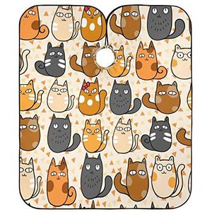 Kapper Schort Cape Grappige Leuke Kittens Haar Snijden Cape Unisex Haar Snijden Schort Gepersonaliseerde Kapper Cape Doek Voor Haar Knippen Kapper Familie
