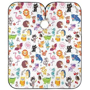 Kappers Jurk Leuke Dieren Kapper Kapper Cape Gepersonaliseerde Salon Jurken Anti-Statische Kapper Schort Cape Voor Kapper Styling Kappers