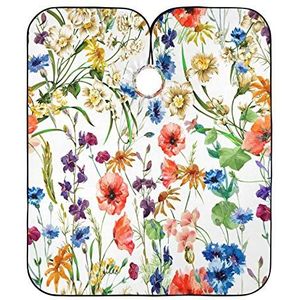 Kappers Schort Kleurrijke Aquarel Bloemen Salon Cape Verstelbare Kappers Cape Gepersonaliseerde Kappers Schort Voor Kapper Mannen Styling