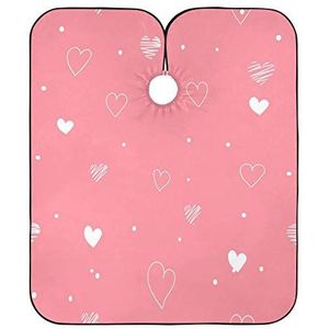 Kappersjurk Roze Harten Love'S Day Kapperjurk Gepersonaliseerde Kapper Schort Verstelbare Kappers Jurk Voor Styling Haar Knippen Familie