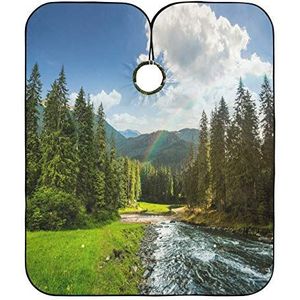 Styling Capes Mountain River Landschap Kappers Gepersonaliseerde Kapper Schort Anti-Statische Schort Voor Vrouwen Styling Mannen