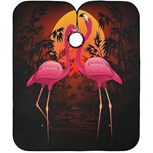 Haar Snijden Jurk Roze Flamingo's Haar Snijden Schort Anti-Statische Volledige Lengte Cape Gepersonaliseerde Kappers Cape Voor Familie Mannen Vrouwen