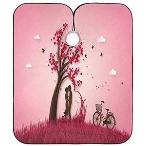 Kapper Kapper Cape Love Tree Love'S Day Kappers Jurk Gepersonaliseerde Kapper Schort Cape Antistatische Kapper Schort Voor Kapper Kapper Familie