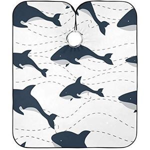Kappers Jurk Cartoon Walvis Haar Snijden Schort Verstelbare Salon Toga's Professionele Kappers Schort Voor Kappers Kinderen Styling