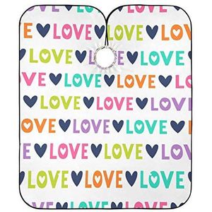 Kapper Cape Kleurrijke Woorden Liefde Liefde Dag Kappers Schort Vlekbestendig Kapper Schort Waterdichte Kapper Kapper Cape Voor Styling Mannen Vrouwen