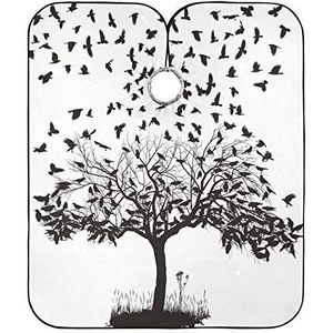 Haar Snijden Jurk Kraai Op Boom Kapper Schort Cape Verstelbare Kapsel Cape Professionele Kapper Kapsel Cape Voor Mannen Salon Vrouwen