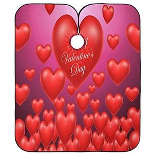 Kapper Schort Cape Romantisch Rood Hart Liefde Dag Kapper Schort Gepersonaliseerde Kapper Kapper Cape Antistatische Haar Snijden Cape Voor Kinderen Kapper Kappers
