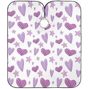 Salon Cape Aquarel Harten Patroon Kappers Schort Professionele Kappers Verstelbare Kappers Jurk Voor Mannen Styling Kleurplaten