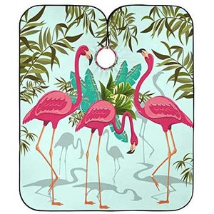 Styling Schort Roze Flamingo's Exotische Vogels Kapperscape Antistatische Kapperscape Verstelbare Kappersjurk Voor Haarstyling Kapsel Kinderen