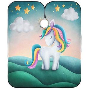 Kapper Schort Cape Leuke Uni-Maïs Kapper Schort Verstelbare Salon Cape Vlekbestendig Kappers Jurk Voor Kinderen Kapper Familie