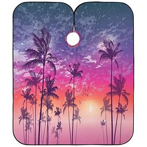 Kapper Kapsel Cape Exotische Tropische Palmbomen Kapper Cape Unisex Kappers Jurk Waterdichte Volledige Lengte Cape Voor Salon Kleurplaten Snijden