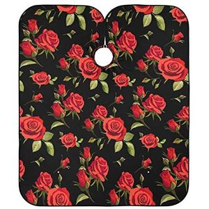 Kappers Red Rose Love'S Day Kappers Schort Verstelbare Haar Snijden Schort Anti-Statische Haar Snijden Jurk Voor Mannen Styling Haar Snijden