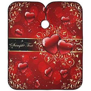 Kappers Schort Vintage Hart Liefde Dag Haar Snijden Jurk Vlekbestendig Haar Snijden Jurk Anti-Statische Kapper Kapper Cape Voor Styling Salon Kappers