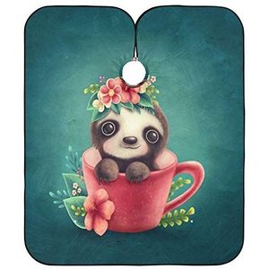 Schort Luiaard In Theekopje Kappers Salon Cape Verstelbare Kappers Vlekbestendig Kappers Schort Voor Mannen Styling Vrouwen